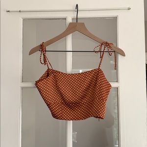 Silk skirt and crop top set